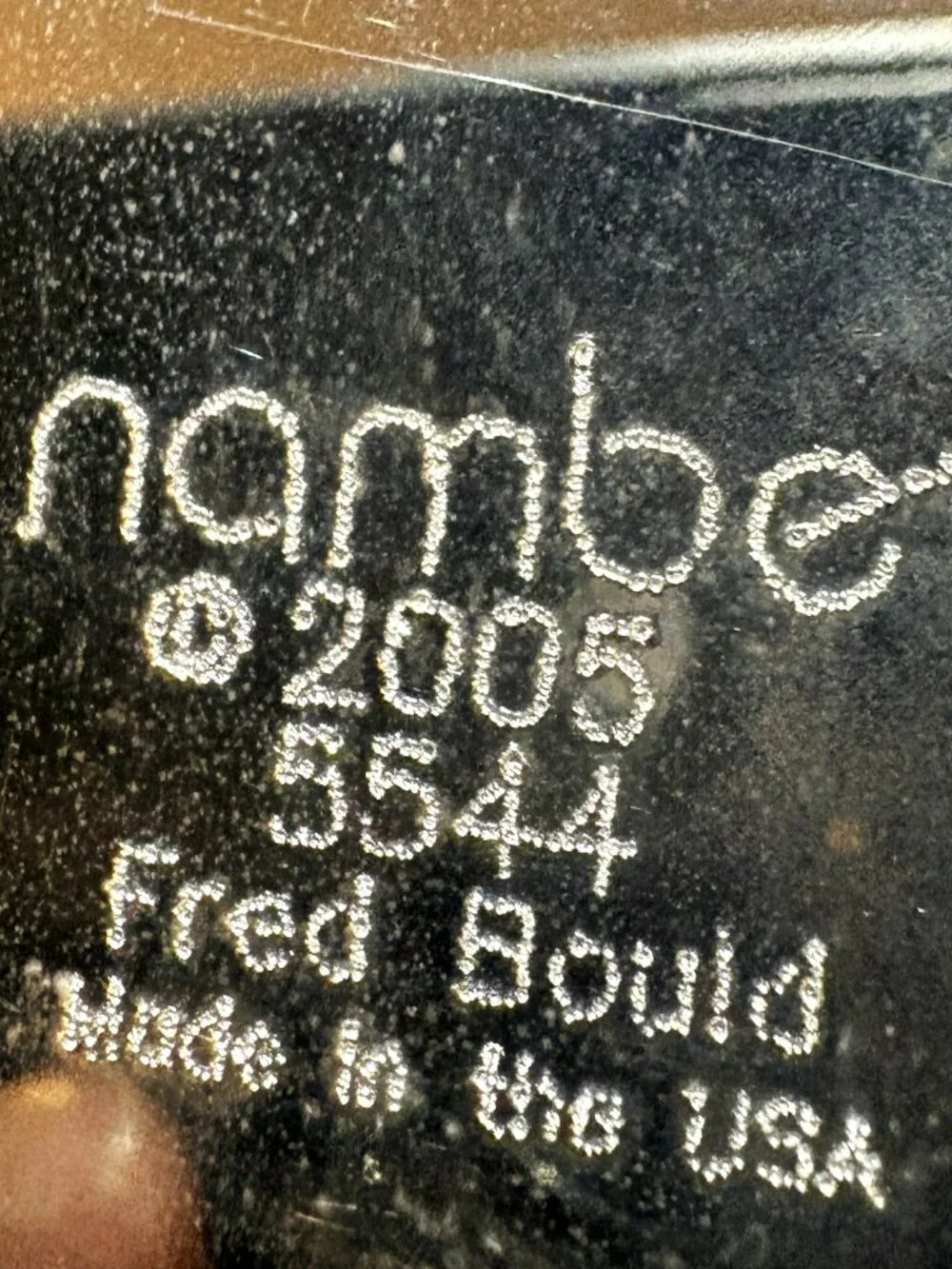 Nambe 2005 Fred Bould Twist Aluminums Alloy Stem Martini Glass #5544 Made in USA